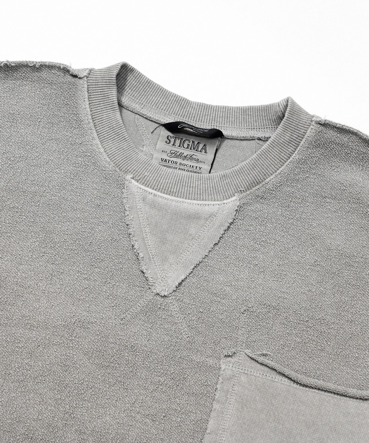 스티그마(STIGMA) INSIDEOUT OVERSIZED PIGMENT CREWNECK V2 GRAY