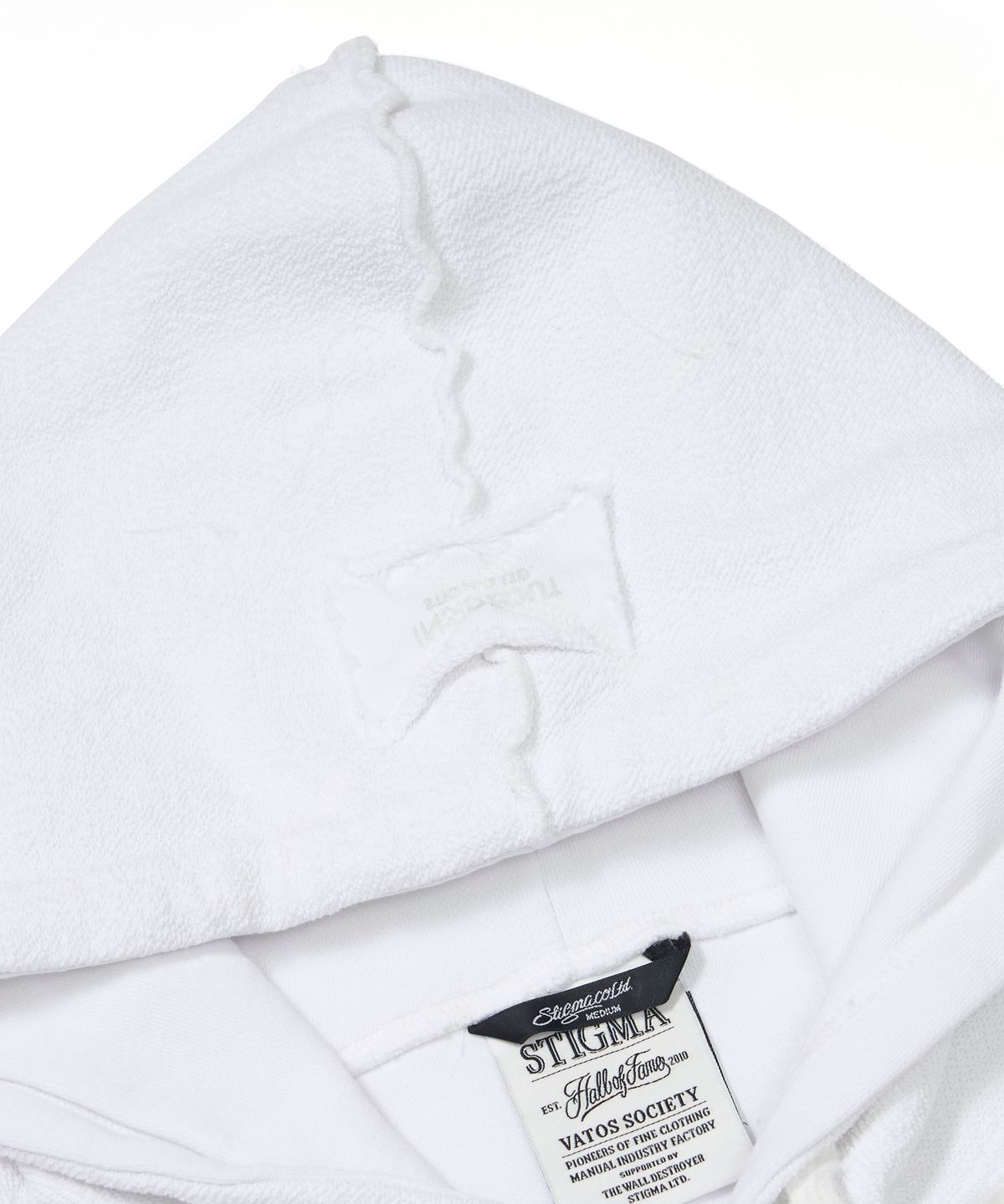 스티그마(STIGMA) INSIDEOUT OVERSIZED BIO-WASHED HOODIE V2  WHITE