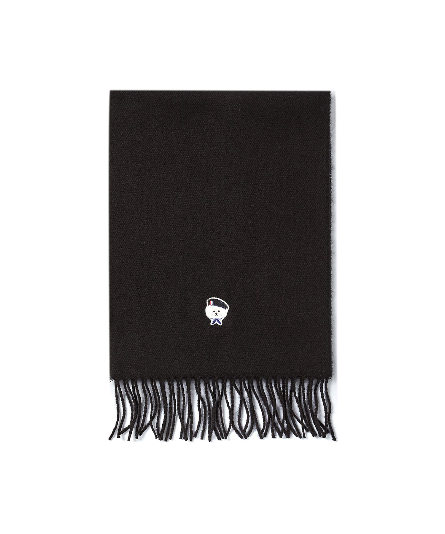 ★beyond closet★ New Parisian Dog Waffen Basic Muffler Blac NEW PARISIAN DOG WAPPEN BASIC MUFFLER BLACK - beyondcloset