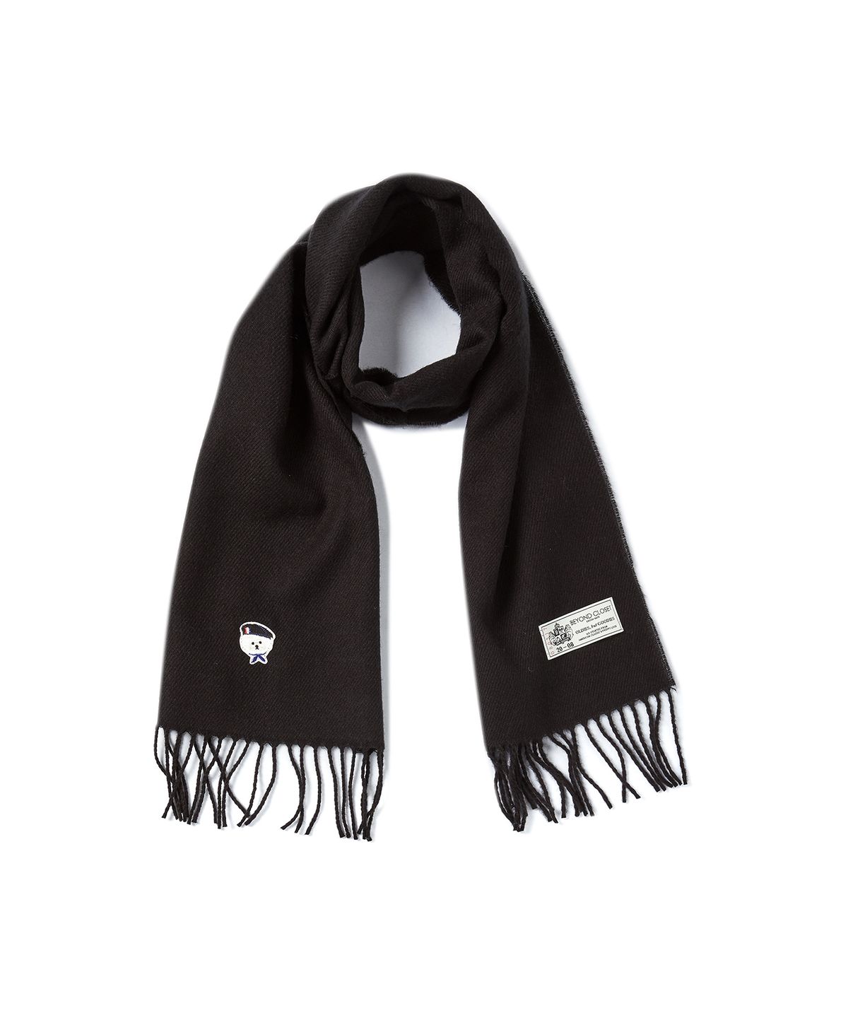 비욘드클로젯(BEYOND CLOSET) 뉴 파리지앵 도그 와펜 베이직 머플러 블랙