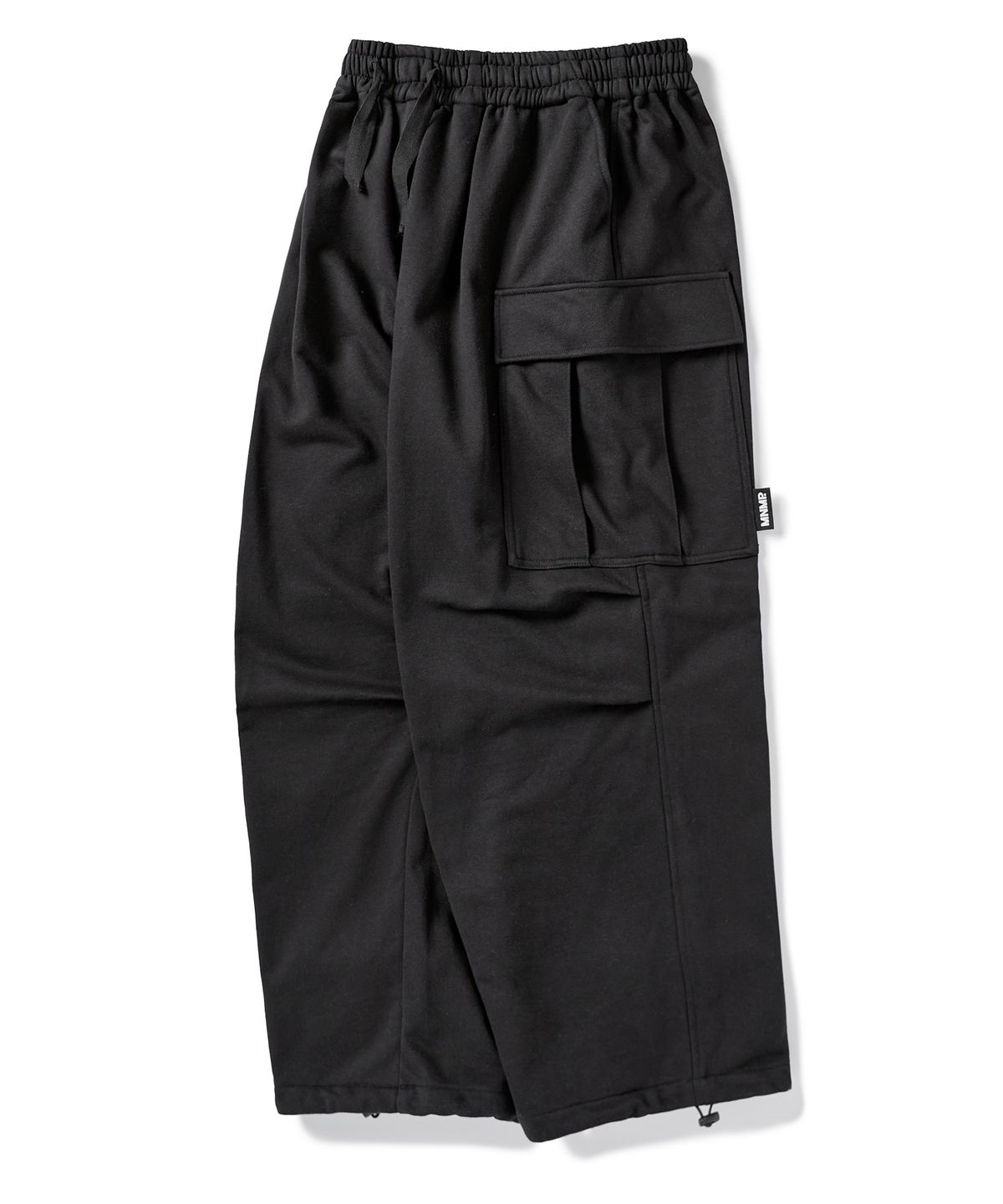미니멀프로젝트(MINIMALPROJECT) 와이드 스트링 카고 트레이닝 팬츠 MTP120 [BLACK]