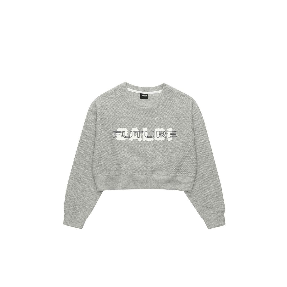 발비(BALBI) 발비 레터링 세미크롭 울니트맨투맨