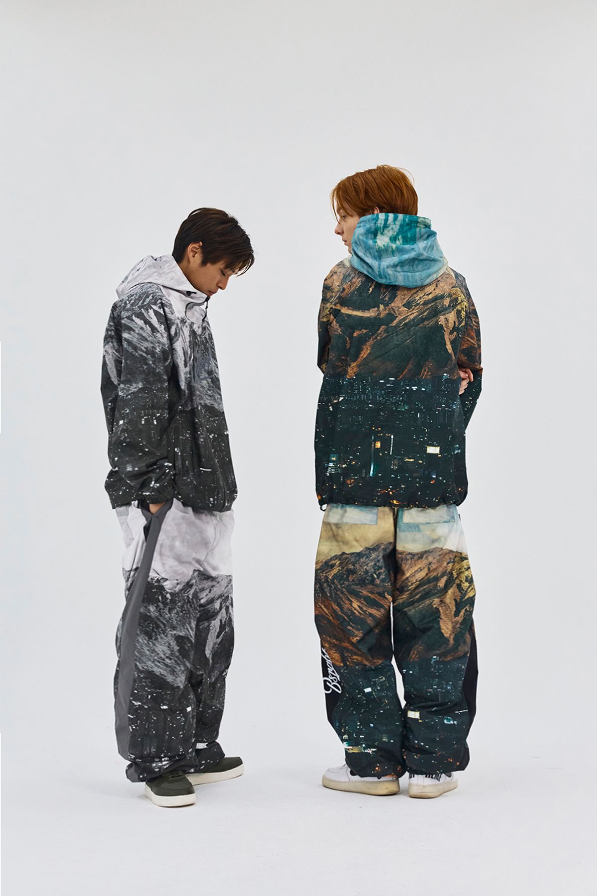 비에스래빗(BSRABBIT) 마운틴 시티 와이드 팬츠 모노 블랙
