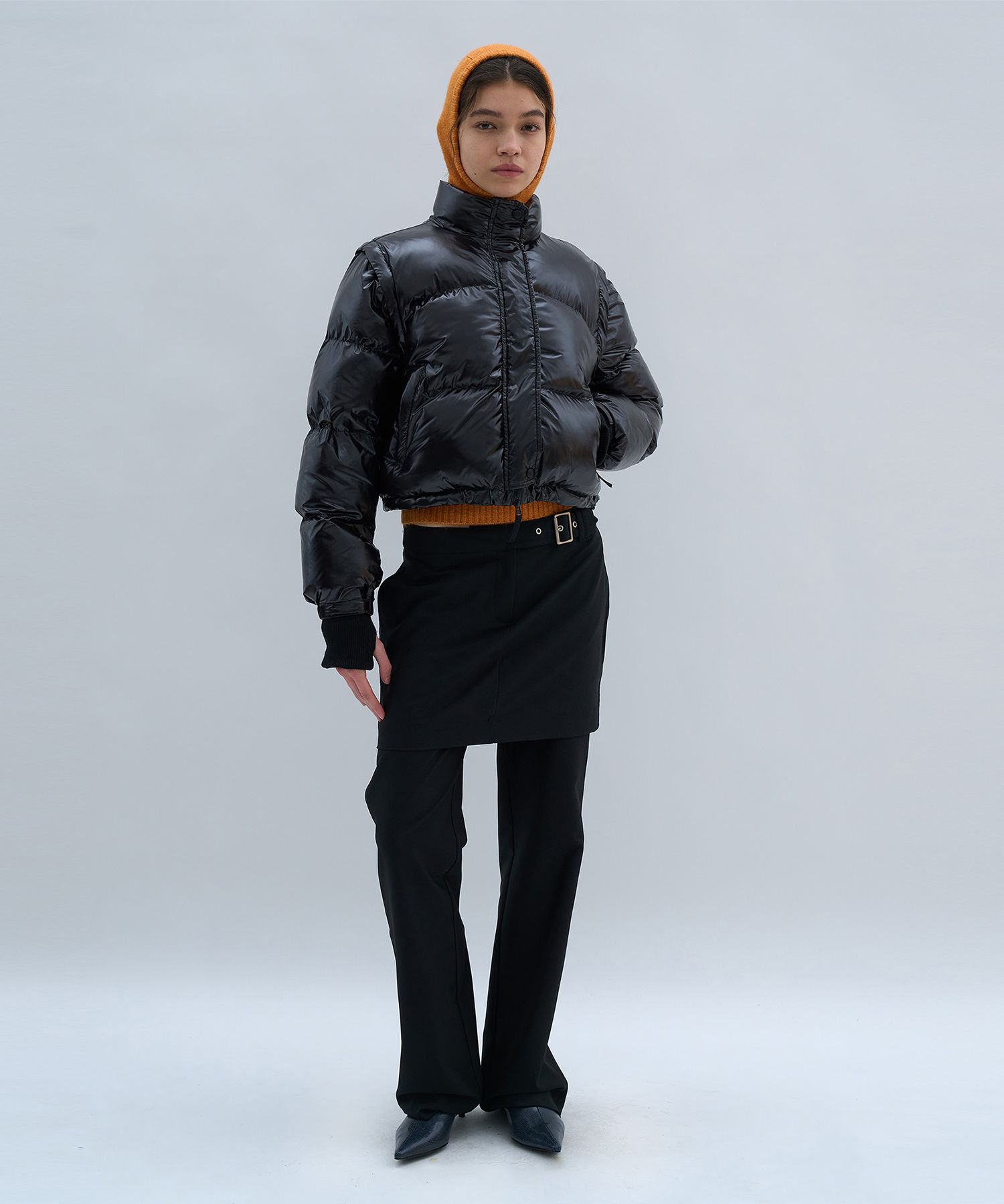 ★関税込★PARTIMENTO★2WAY CROP PUFFER JACKET★ MUSINSA | PARTIMENTO WOMEN 2WAY Crop Puffer Jacket_Ivory
