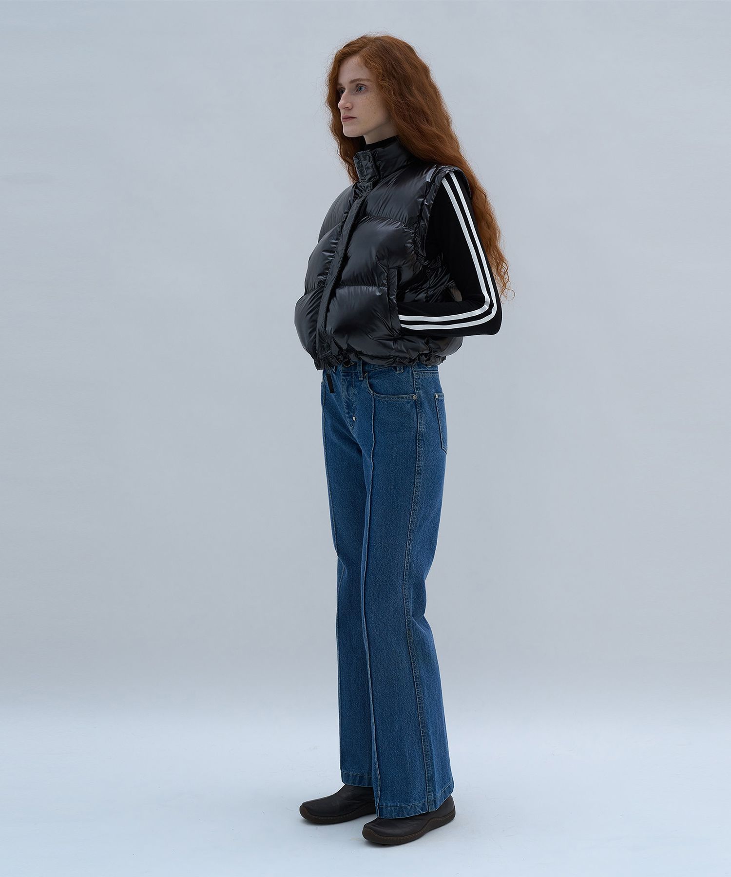 MUSINSA | PARTIMENTO WOMEN 2WAY Crop Puffer Jacket_Black