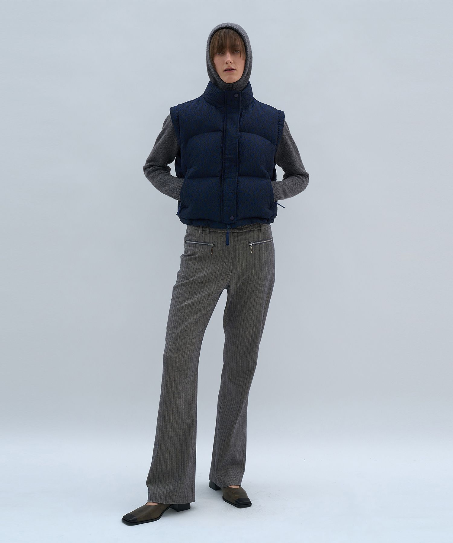 ★関税込★PARTIMENTO★2WAY CROP PUFFER JACKET★ MUSINSA | PARTIMENTO WOMEN 2WAY Crop Puffer Jacket_Navy