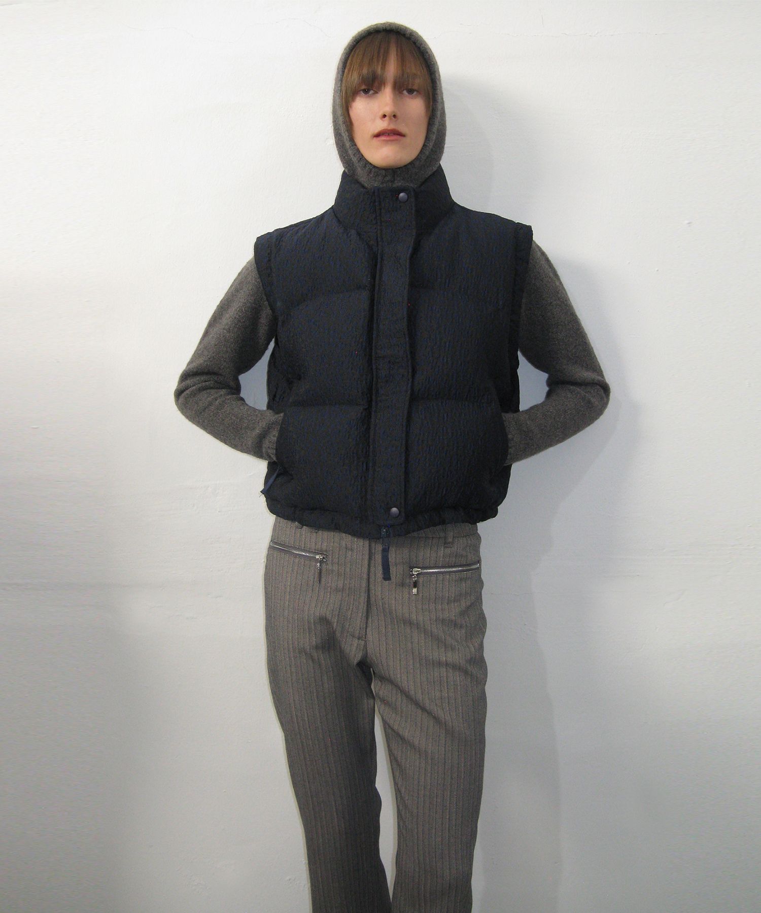 MUSINSA | PARTIMENTO WOMEN 2WAY Crop Puffer Jacket_Navy
