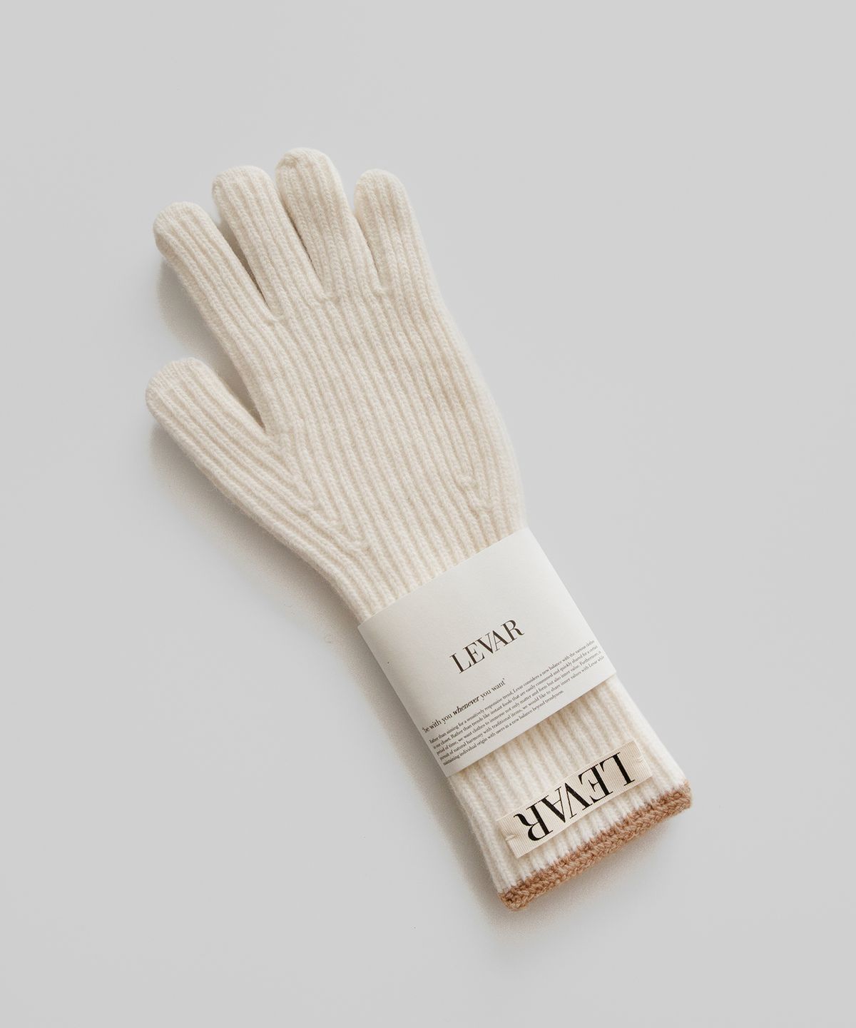 르바(LEVAR) Levar Wool Knit Gloves - Warm White