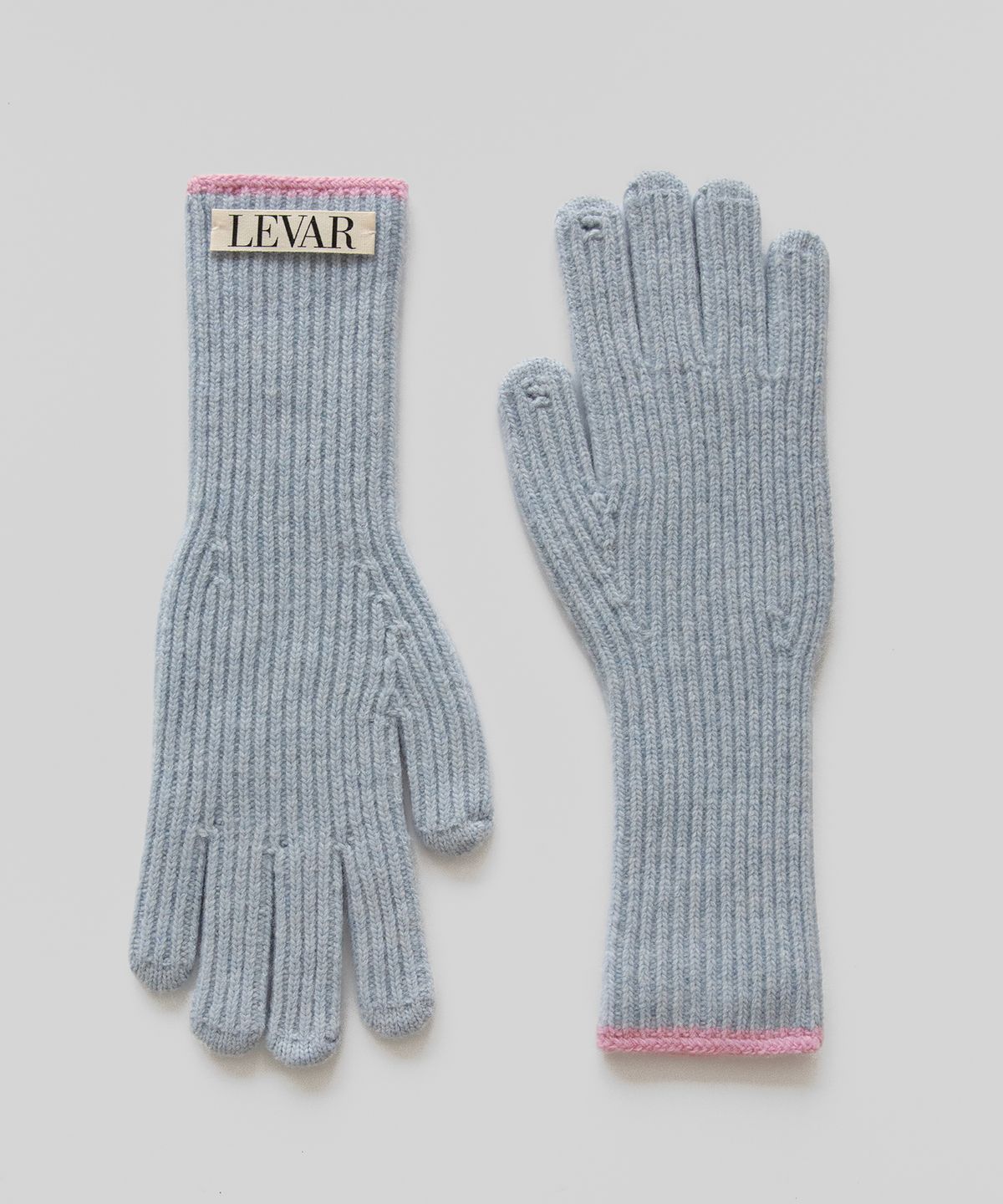르바(LEVAR) Levar Wool Knit Gloves - Powder Blue