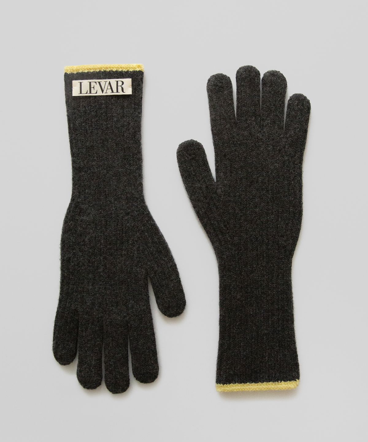 르바(LEVAR) Levar Wool Knit Gloves - Charcoal