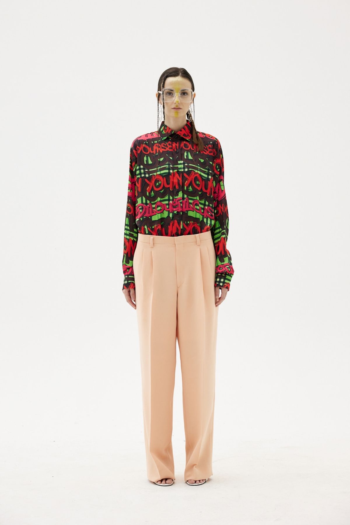 그리디어스(GREEDILOUS) Peach Full Color Suit Pants