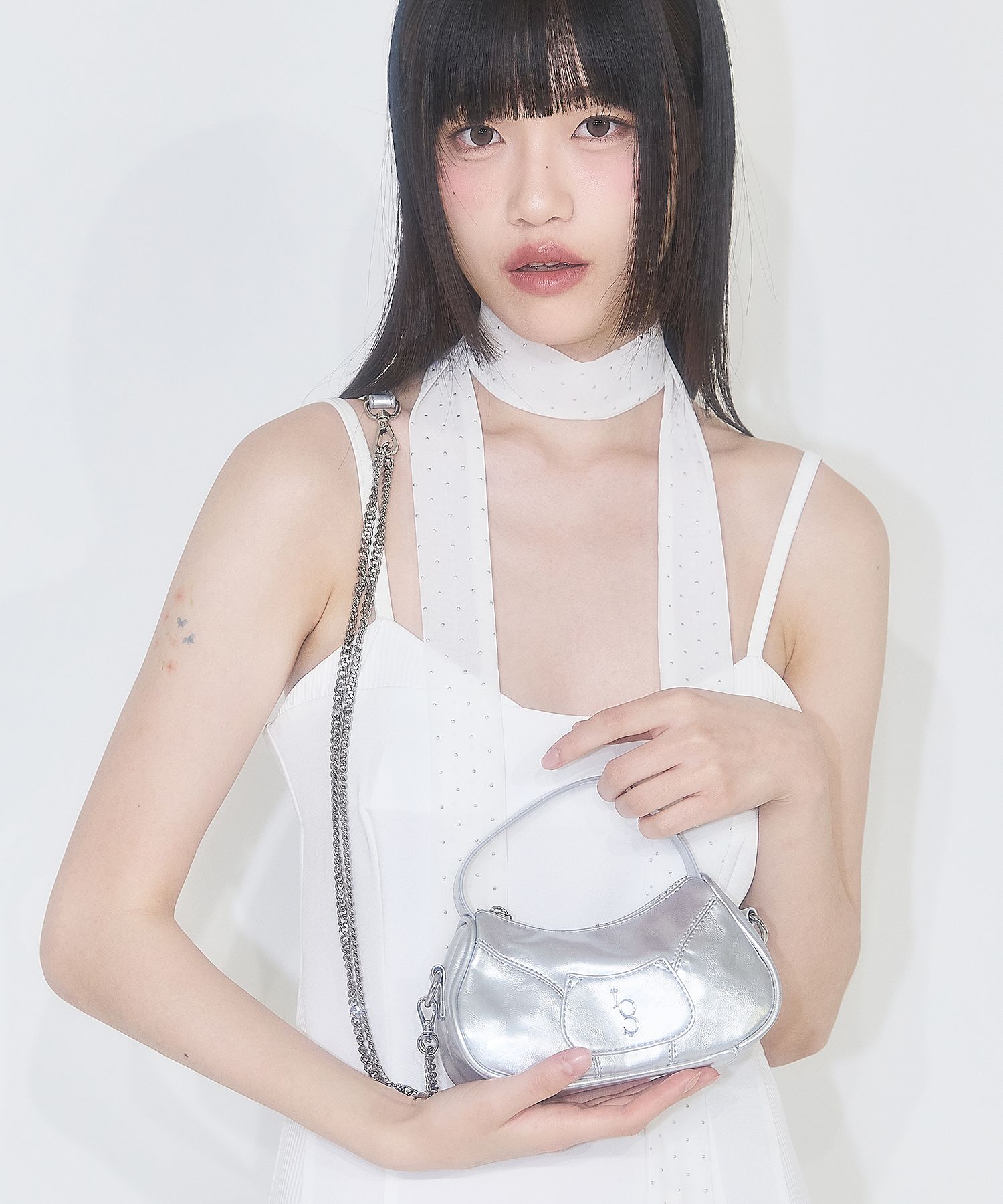 ●ILLIGO● Signature Bag Silver IG22FWBAG03SIL MUSINSA | ILLIGO Signature mini bag silver