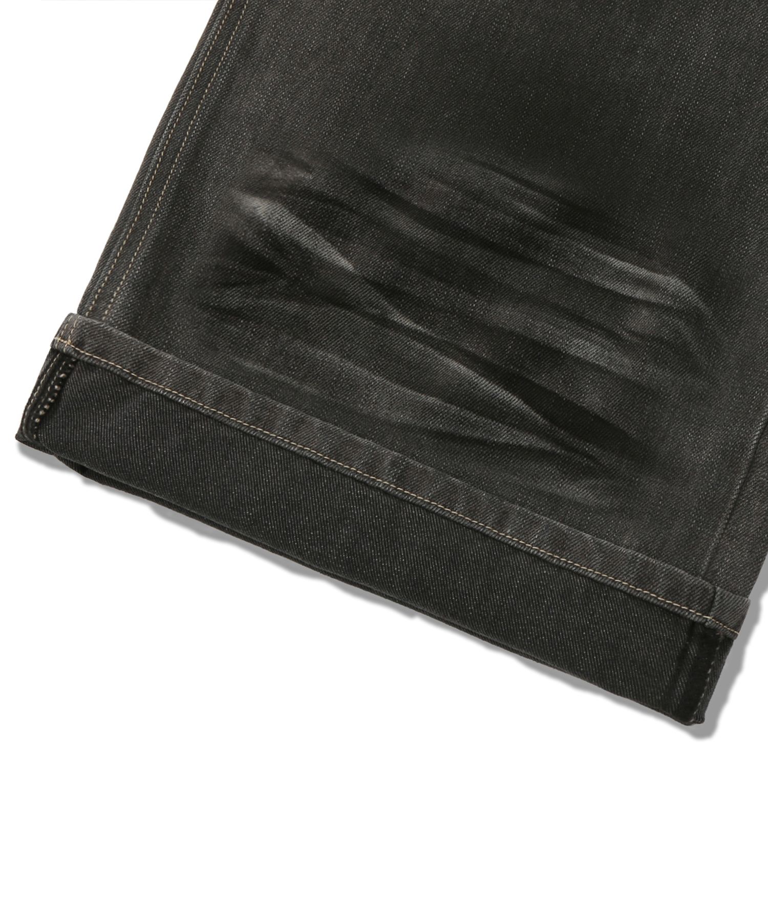 MUSINSA | TRILLION Dirty brush washed wide denim pants
