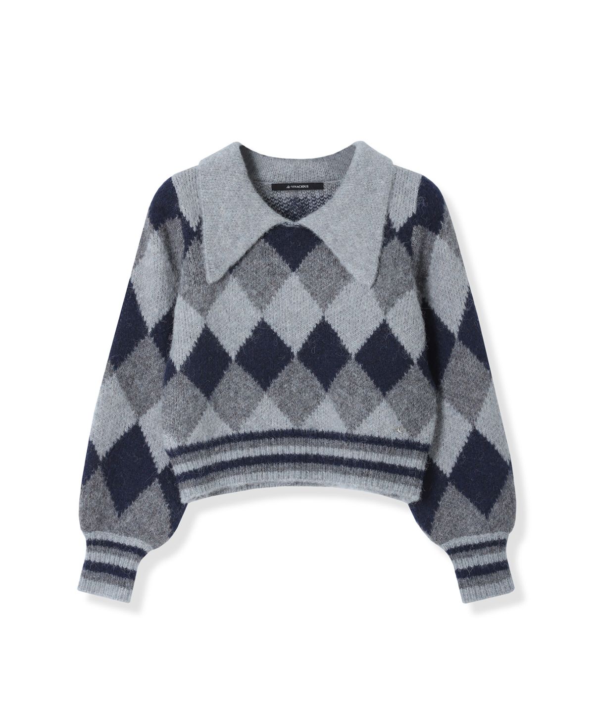 어반드레스(AVANDRESS) Argyle Crop Knit - 3COL