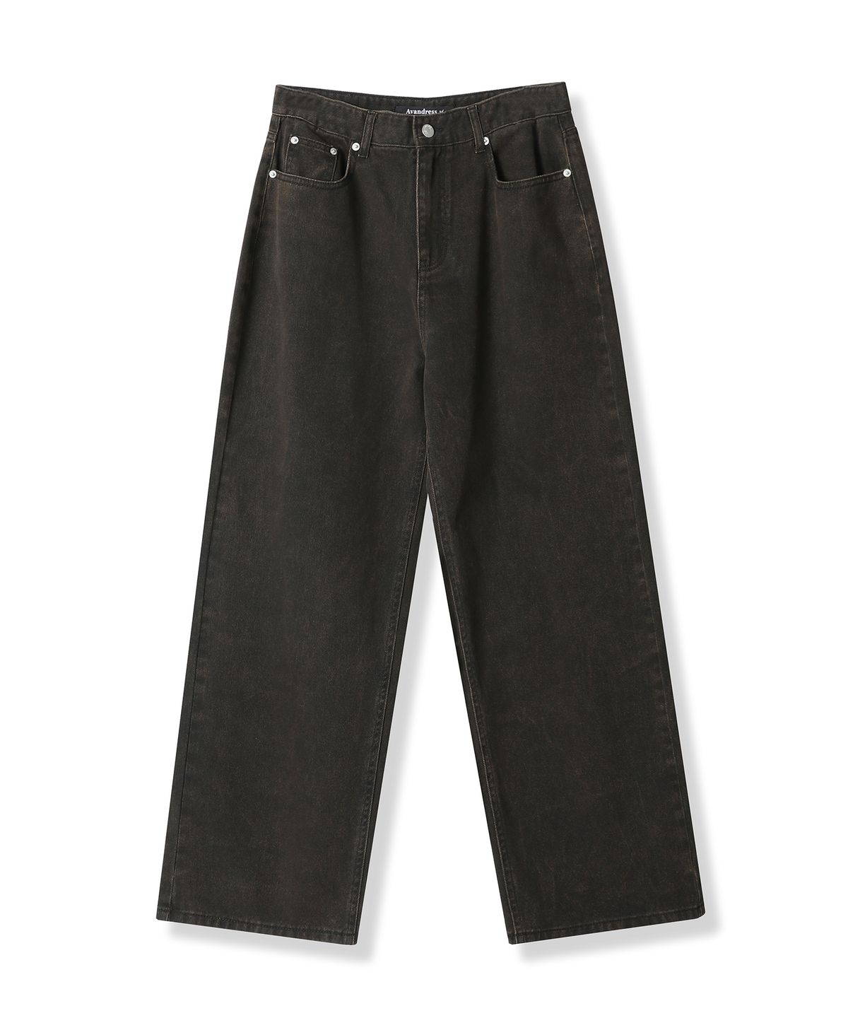 어반드레스(AVANDRESS) STRAIGHT WIDE DENIM PANTS MIDDLE BLUE