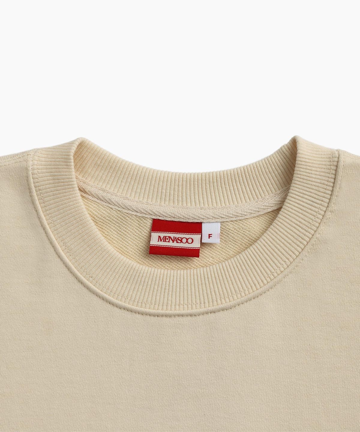 미나수(MENASOO) UNISEX CLASSIC EMBLEM SWEATSHIRT_IVORY