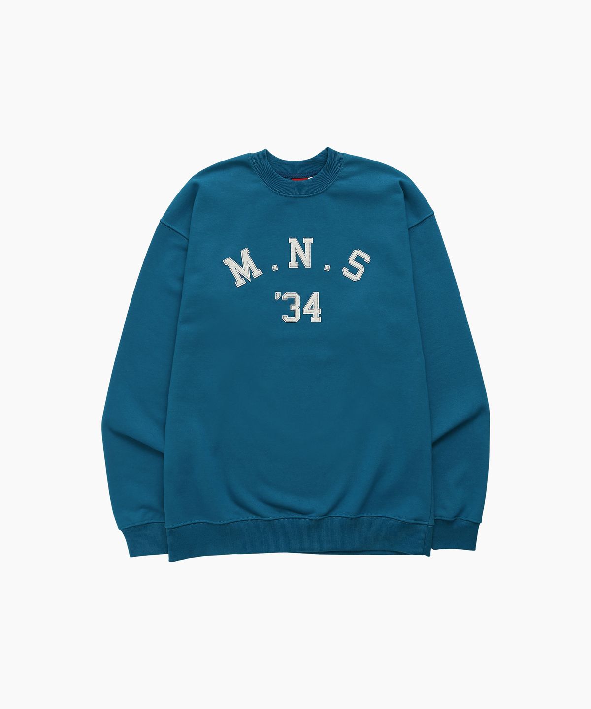 미나수(MENASOO) UNISEX MNS34 APPLIQUE SWEATSHIRT_BLUE