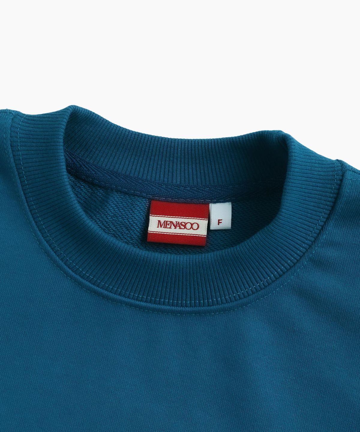 미나수(MENASOO) UNISEX MNS34 APPLIQUE SWEATSHIRT_BLUE