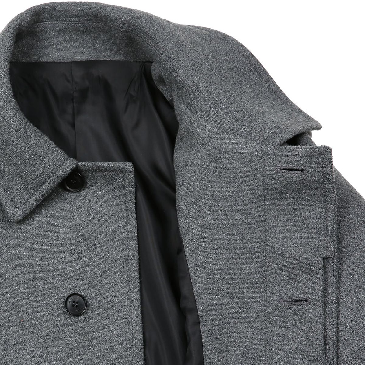 솔티(SORTIE) Bonheur Wool Balmacaan Coat (Gray)