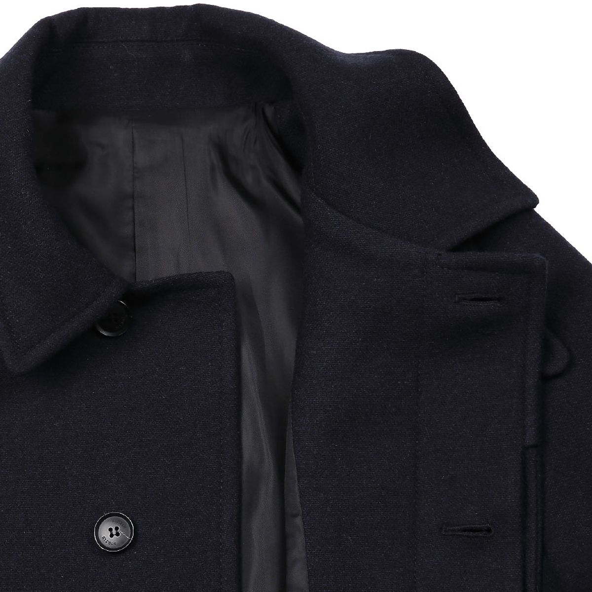 솔티(SORTIE) Bonheur Wool Balmacaan Coat (Navy)