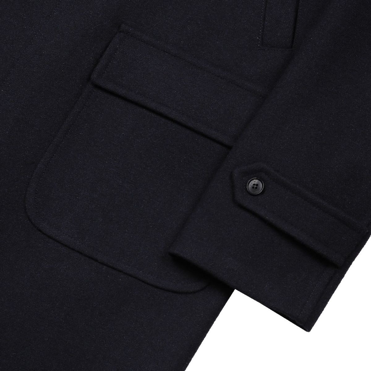 솔티(SORTIE) Bonheur Wool Balmacaan Coat (Navy)