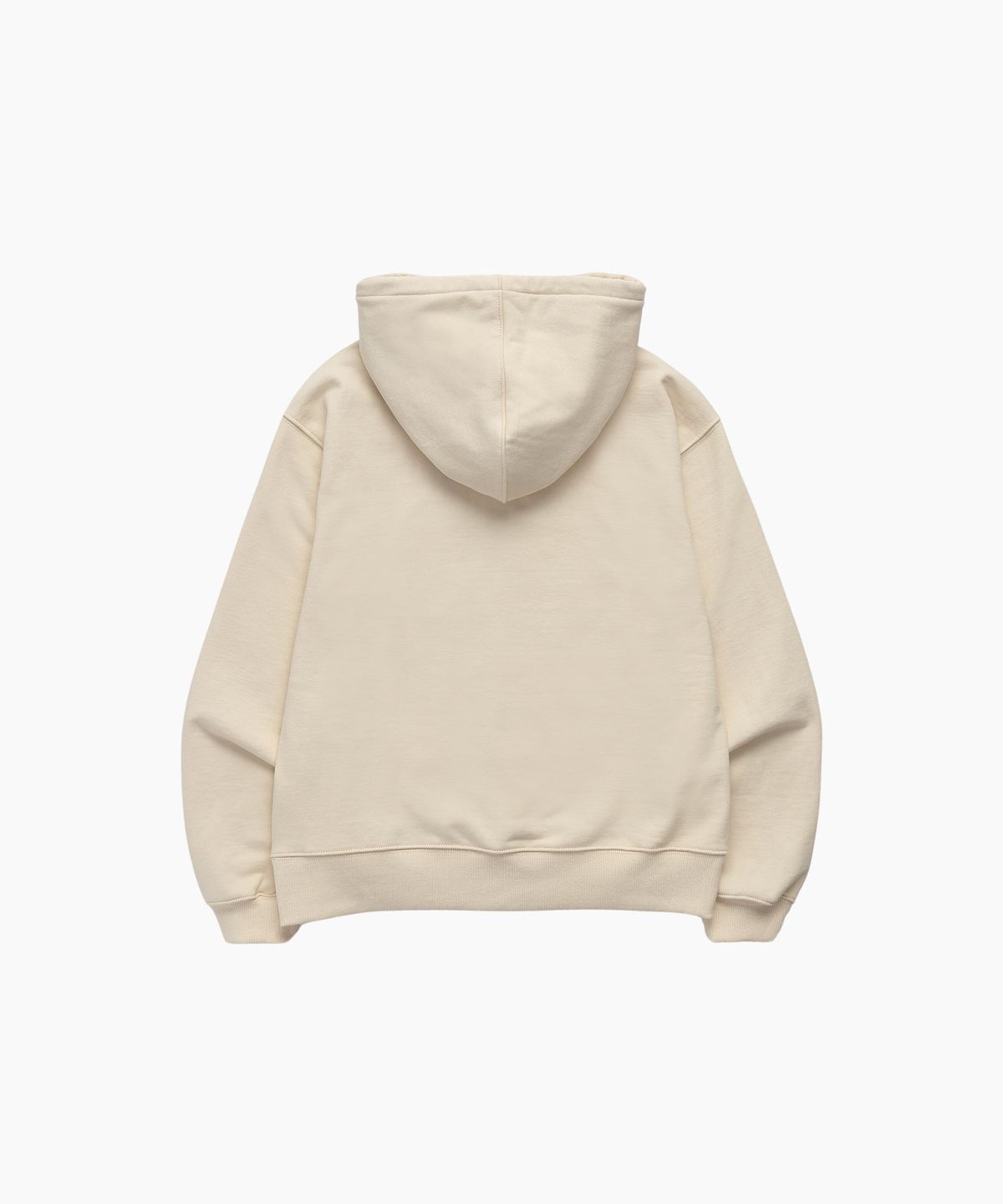 미나수(MENASOO) UNISEX CIRCLE LOGO HOODIE_IVORY