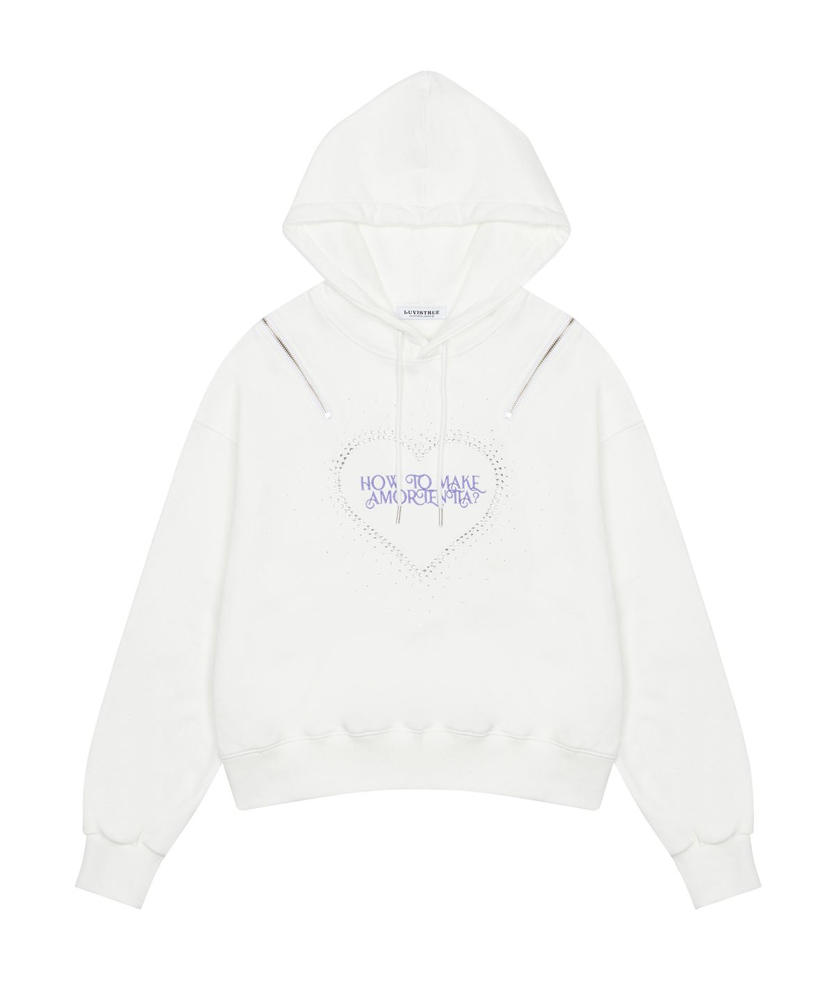 러브이즈트루(LUVISTRUE) AM ZIPPER HOODIE(WHITE)