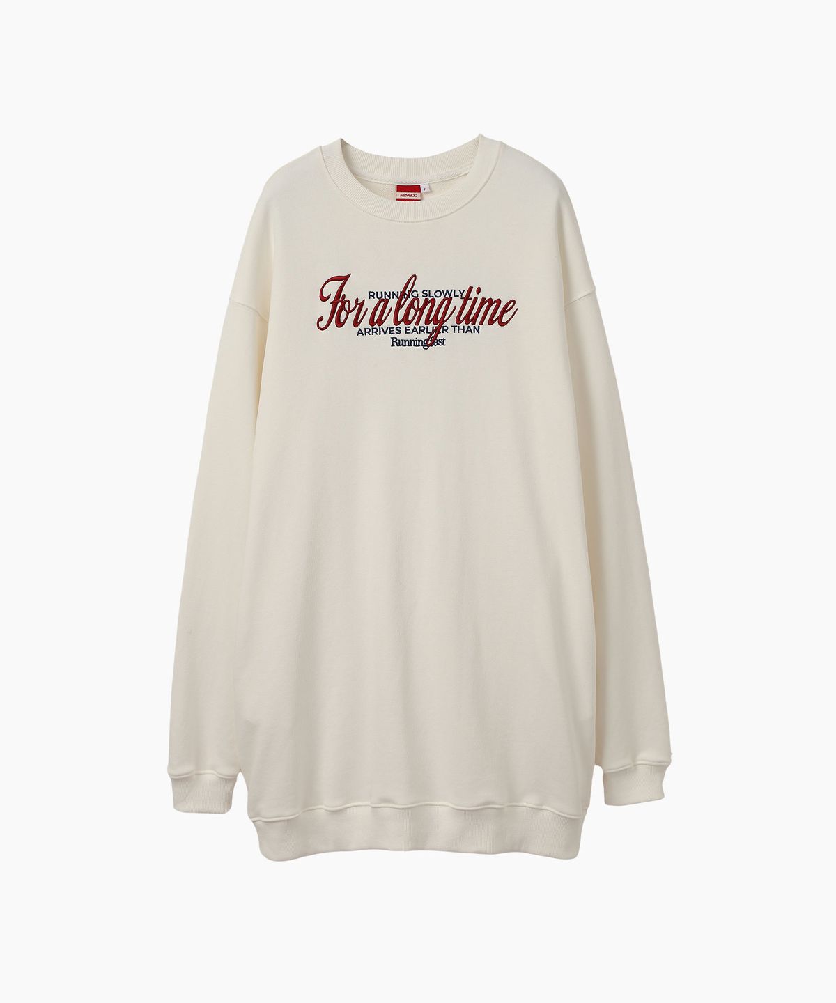 미나수(MENASOO) WOMEN SLOGAN LOOSE-FIT DRESS_IVORY