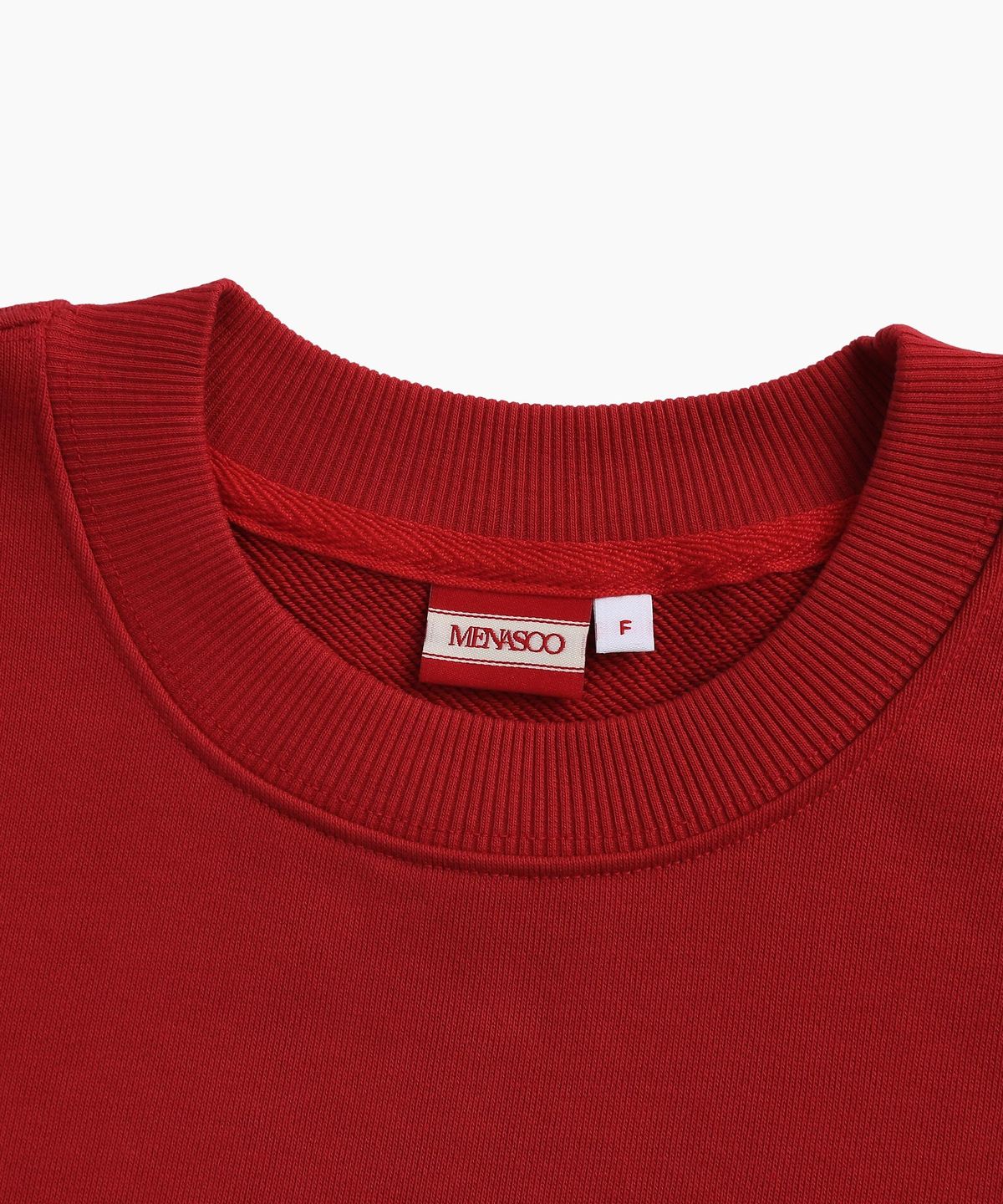 미나수(MENASOO) WOMEN SLOGAN LOOSE-FIT DRESS_RED