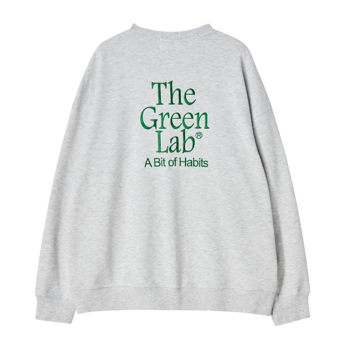 더그린랩(THE GREEN LAB) 에센셜 자수 스웻셔츠 [화이트멜란지]