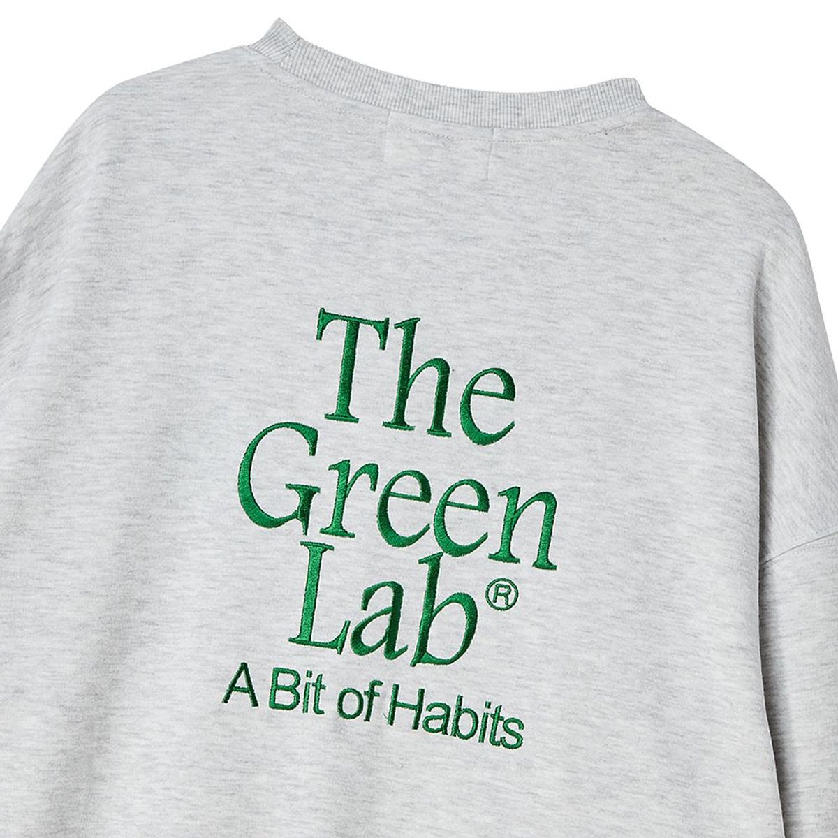 더그린랩(THE GREEN LAB) 에센셜 자수 스웻셔츠 [화이트멜란지]