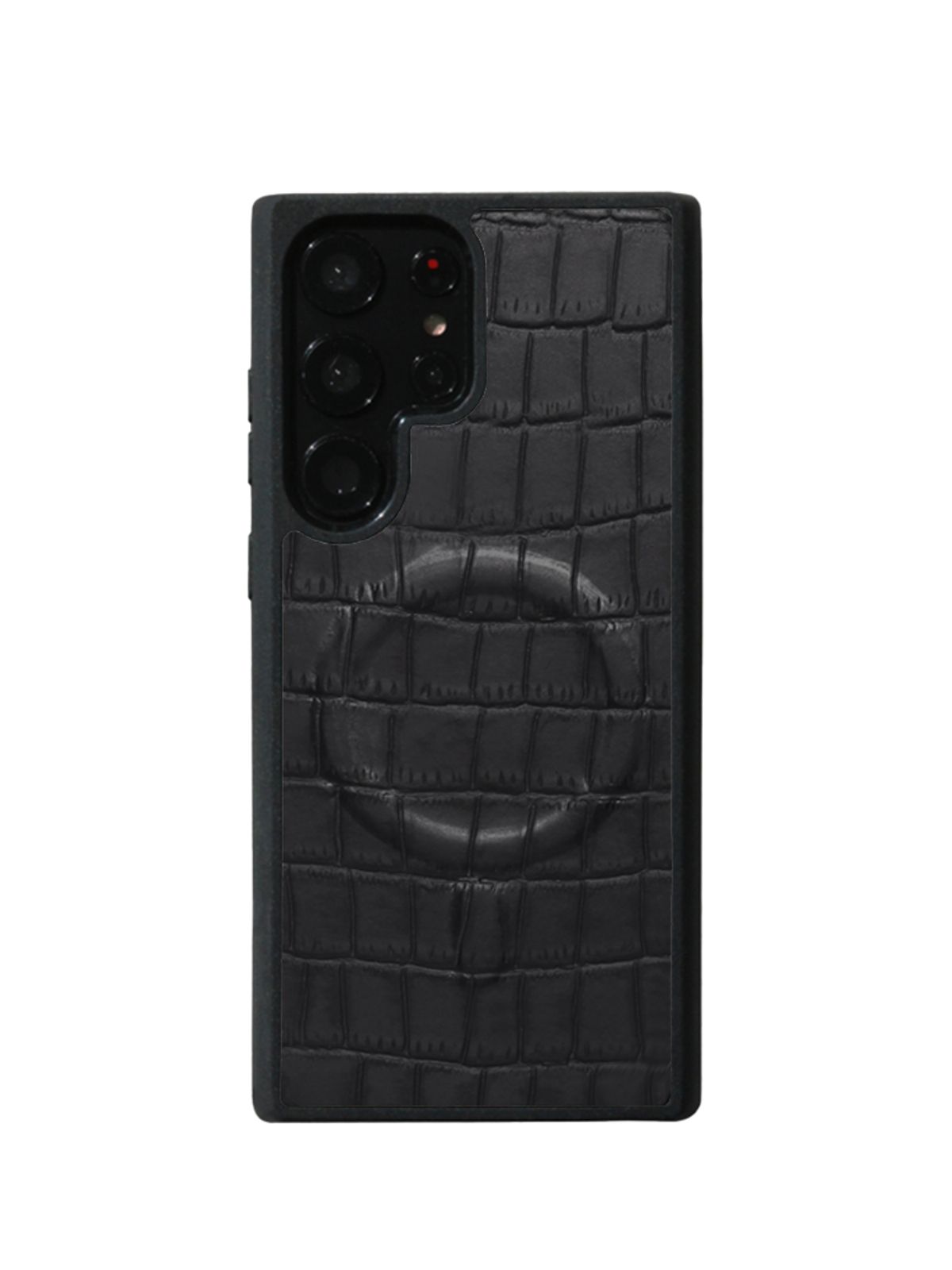 마뜨(MATT) [Crocodile Black] 소가죽 맥세이프 카드 수납 범퍼케이스 P85413