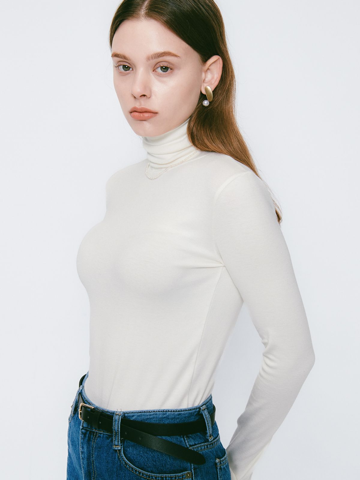 로시로우(LOSSYROW) [SET] Lossy Turtle Neck Pola Knit