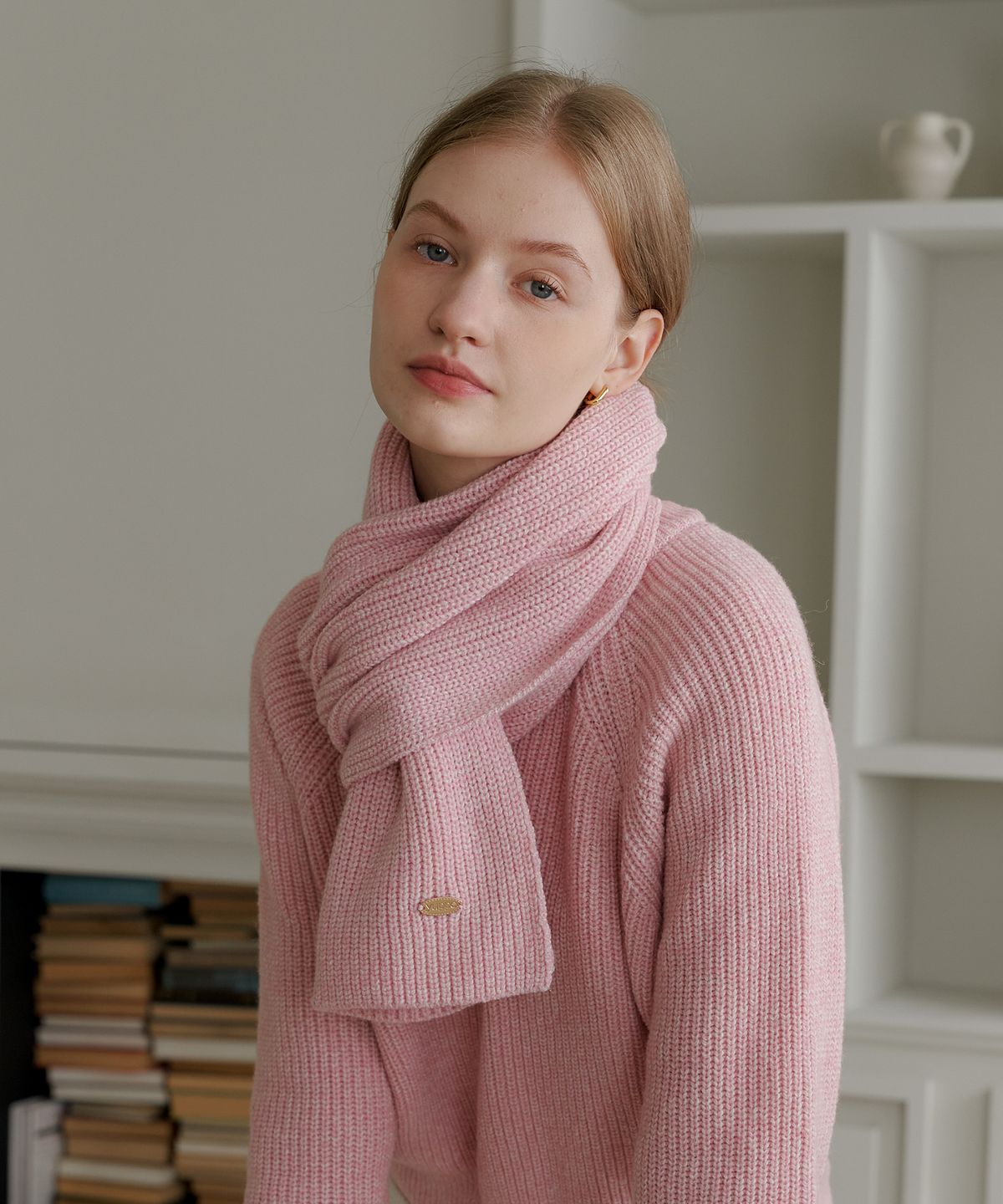엽페(YUPPE) MIX WOOL KNIT MUFFLER (2 colors)