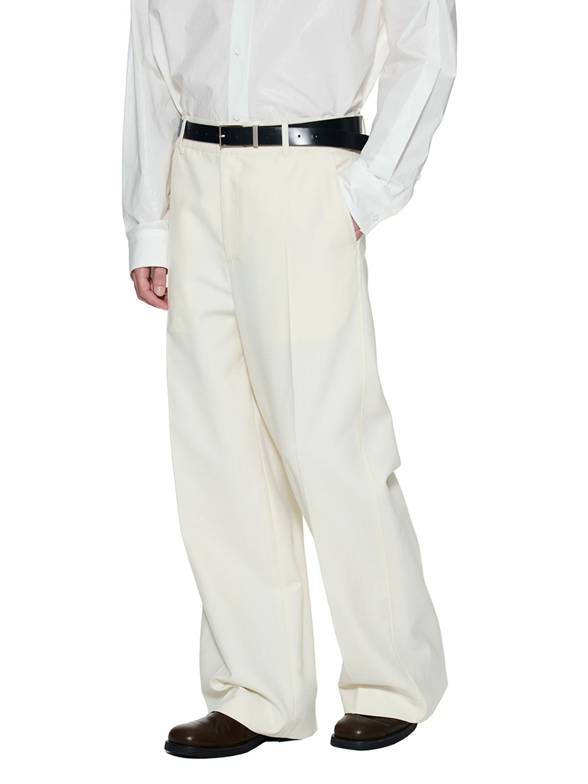더발론(THE BALLON) REFINED WIDE PANTS - CREAM