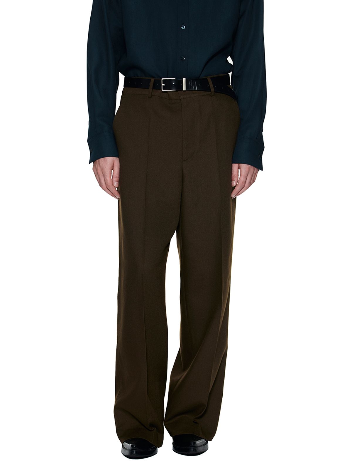 더발론(THE BALLON) REFINED WIDE PANTS - BROWN