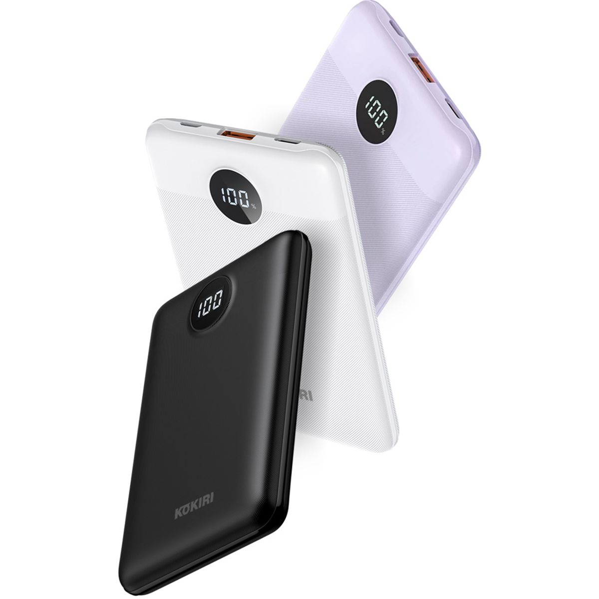 코끼리(KOKIRI) 미니 고속충전 LCD 잔량표시 PD 22.5W 10000mAh C타입+USB 2포트 보조배터리