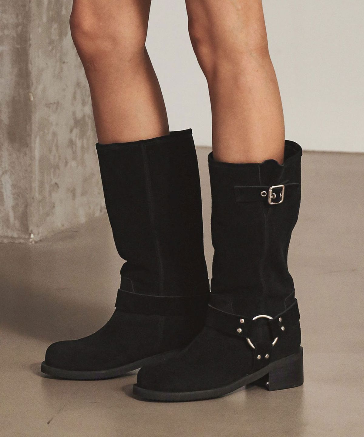 트윗비피(TWVP) 문 바이커 미들 부츠  Moon Biker Middle Boots 23S54SB