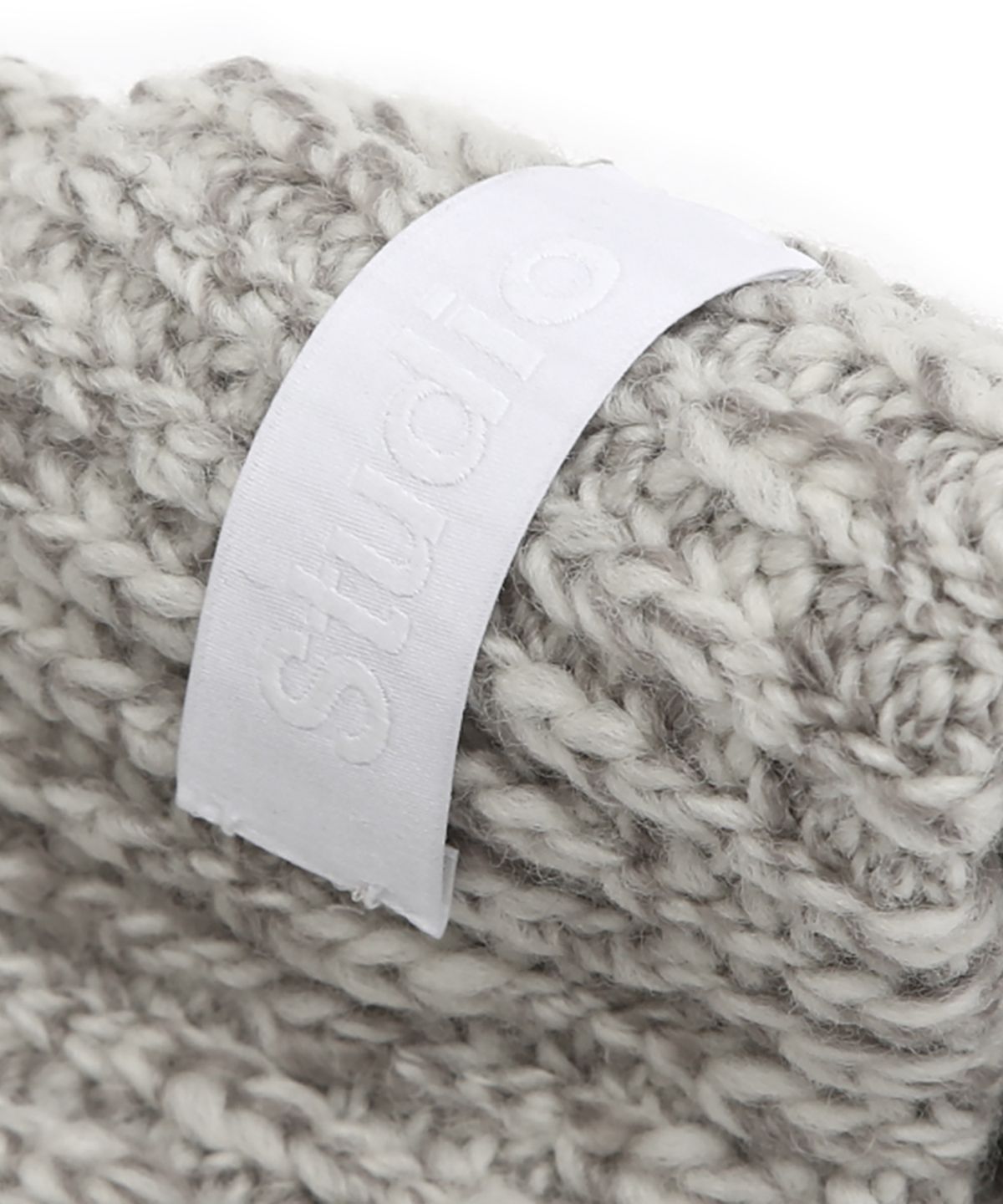 언더컨트롤 스튜디오(UNDERCONTROL STUDIO) 울 아크릴 혼방 롱 기장 겨울 니트 비니 FLOW BEANIE / CROSS WAVE WOOL / GREY