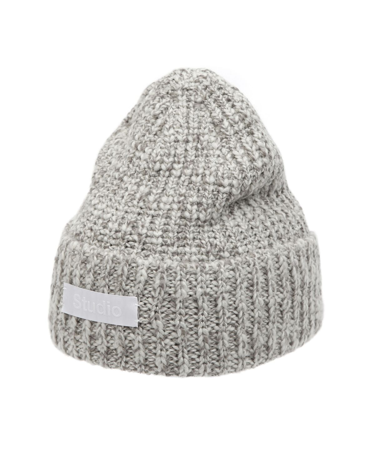언더컨트롤 스튜디오(UNDERCONTROL STUDIO) 울 아크릴 혼방 롱 기장 겨울 니트 비니 FLOW BEANIE / CROSS WAVE WOOL / GREY