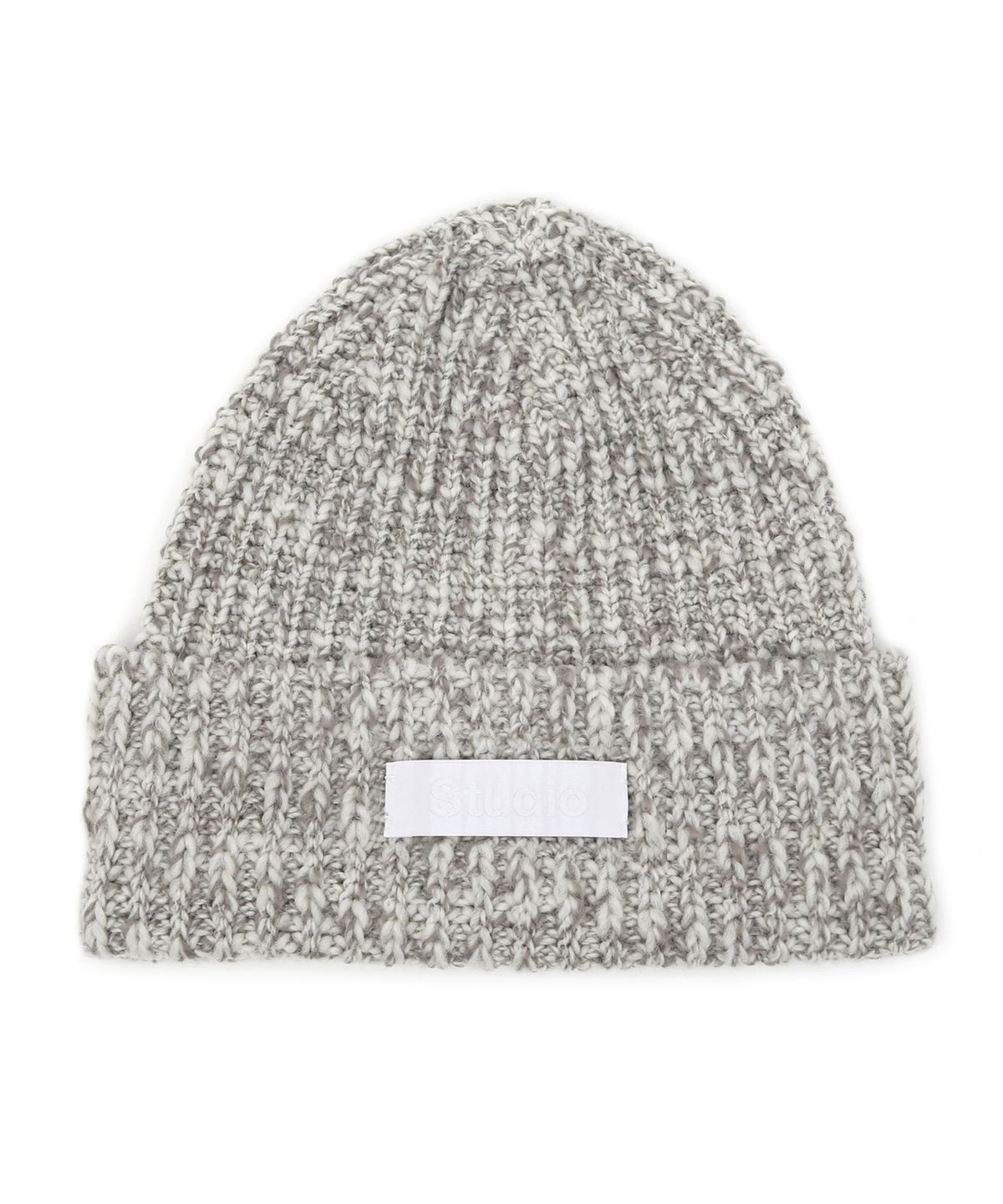언더컨트롤 스튜디오(UNDERCONTROL STUDIO) 울 아크릴 혼방 롱 기장 겨울 니트 비니 FLOW BEANIE / CROSS WAVE WOOL / GREY