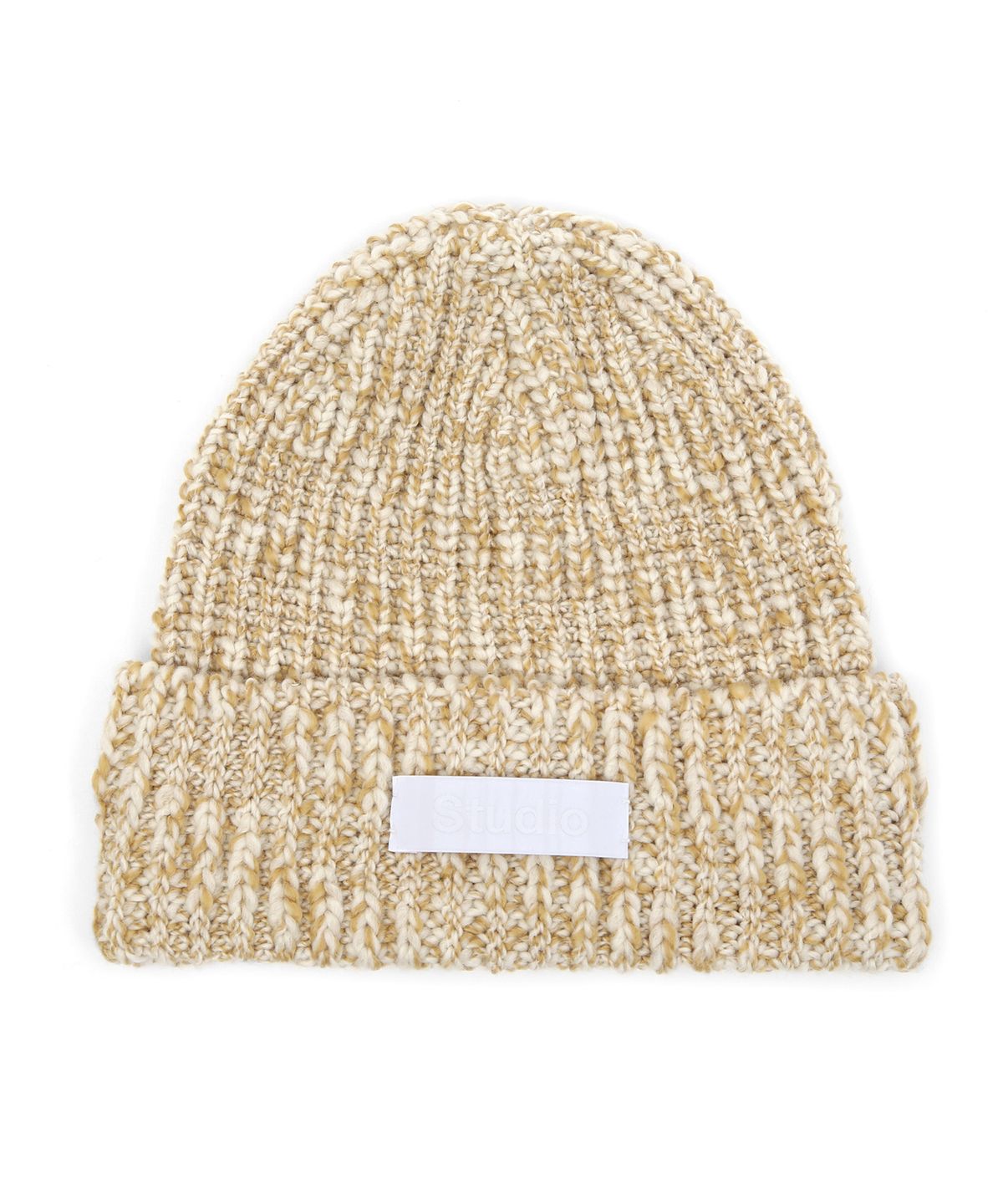 언더컨트롤 스튜디오(UNDERCONTROL STUDIO) 겨울 롱비니 FLOW BEANIE / CROSS WAVE WOOL / MUSTARD
