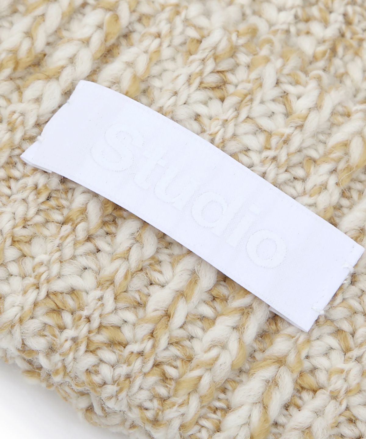 언더컨트롤 스튜디오(UNDERCONTROL STUDIO) 겨울 롱비니 FLOW BEANIE / CROSS WAVE WOOL / MUSTARD