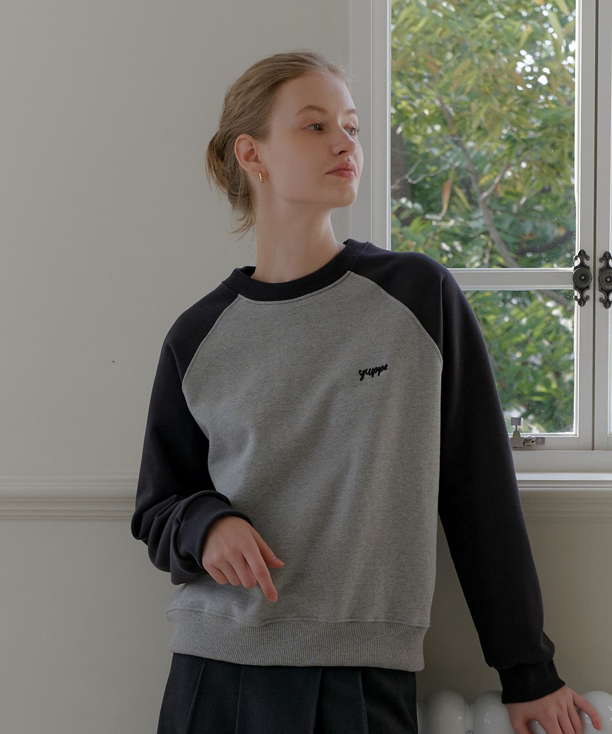 엽페(YUPPE) YUPPE RAGLAN T-SHIRT_GRAY