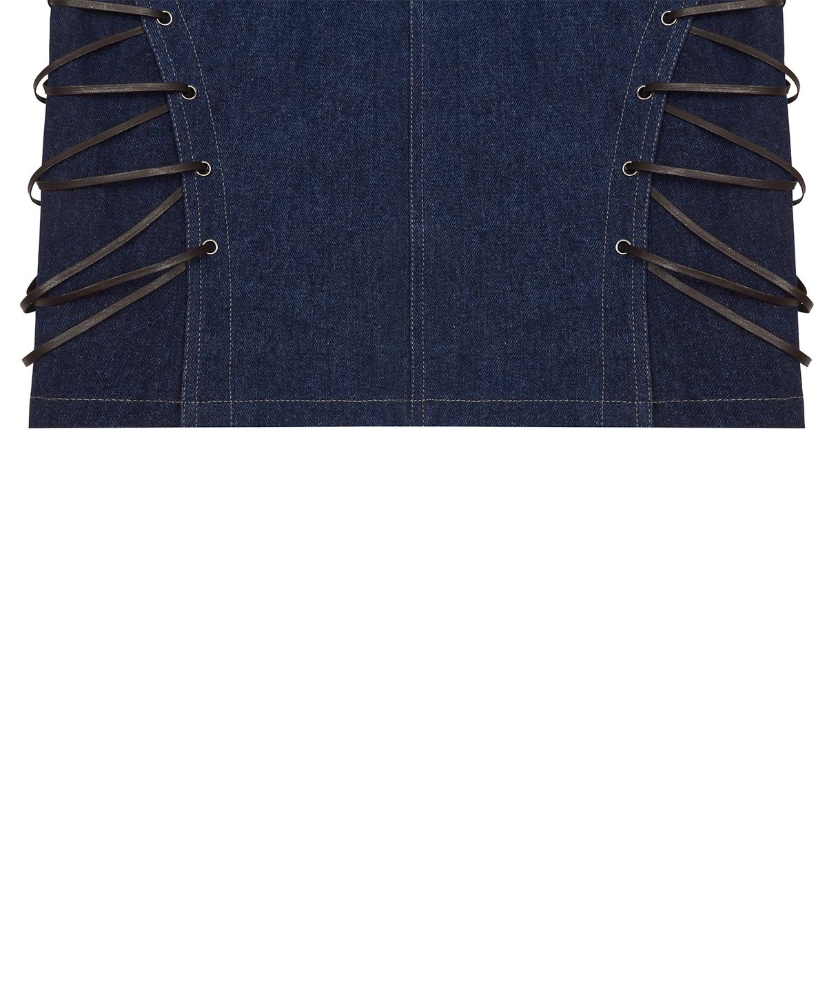 러브이즈트루(LUVISTRUE) AM LACE UP DENIM SKIRT(BLUE)