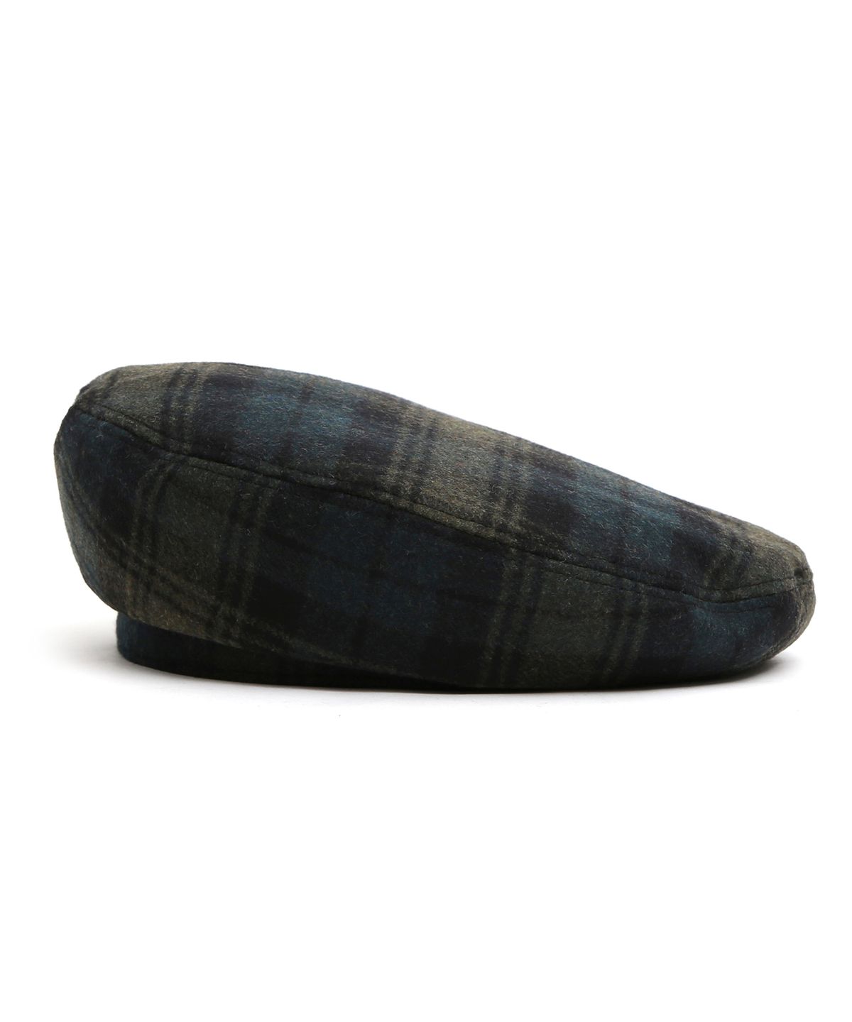 언더컨트롤 스튜디오(UNDERCONTROL STUDIO) 겨울 체크패턴 베레모 FULL MOON BERET / WOOL CHECK / FOREST GREEN