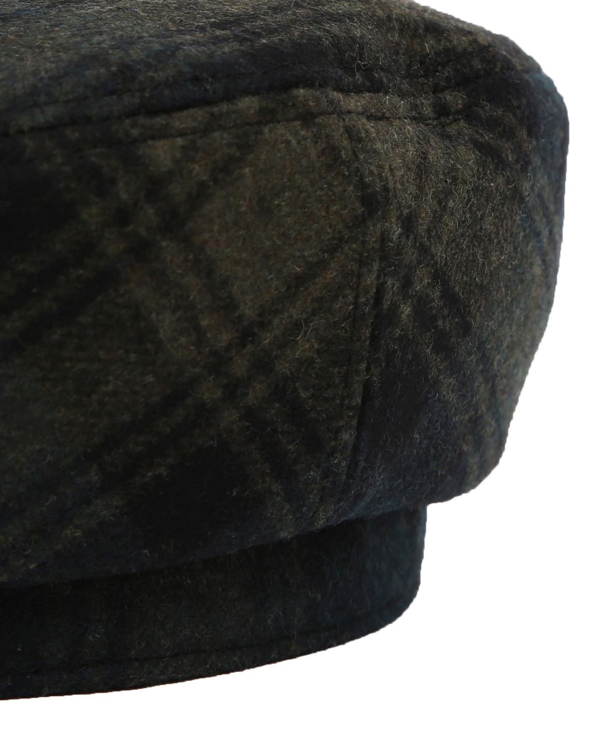 언더컨트롤 스튜디오(UNDERCONTROL STUDIO) 겨울 체크패턴 베레모 FULL MOON BERET / WOOL CHECK / FOREST GREEN