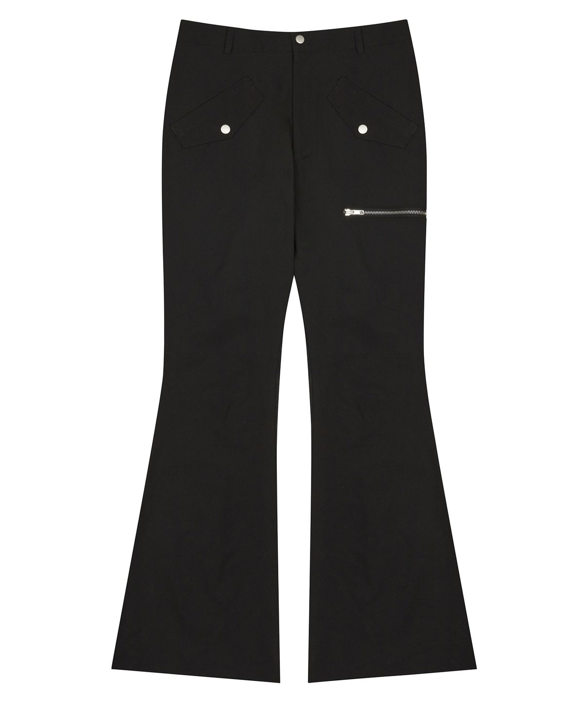 러브이즈트루(LUVISTRUE) AM NYLON TUCK BOOTSCUT PANTS(BLACK)