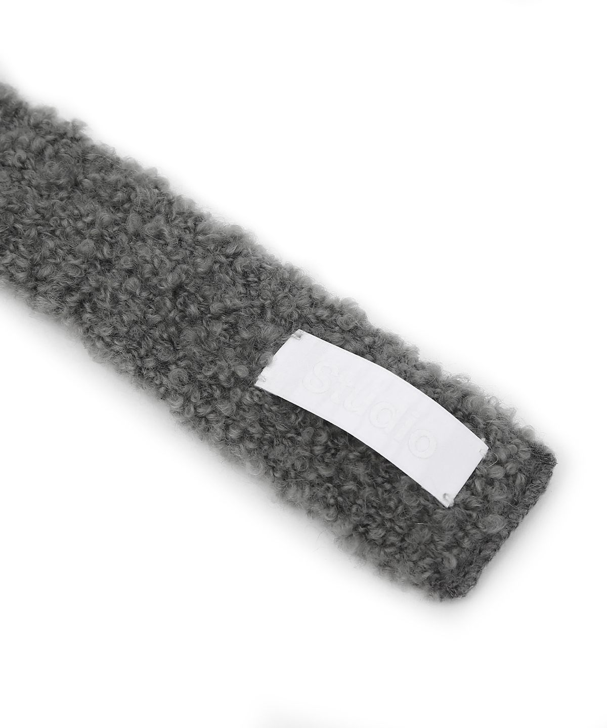 언더컨트롤 스튜디오(UNDERCONTROL STUDIO) 모헤어 부클 롱 겨울 여성 방한 목도리 머플러 LINE MUFFLER / MOHAIR BOUCLE / CHARCOAL