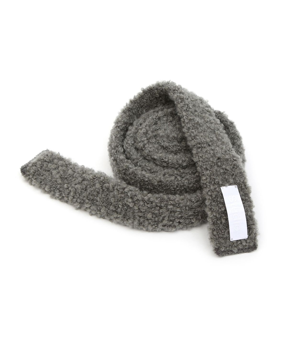 언더컨트롤 스튜디오(UNDERCONTROL STUDIO) 모헤어 부클 롱 겨울 여성 방한 목도리 머플러 LINE MUFFLER / MOHAIR BOUCLE / CHARCOAL
